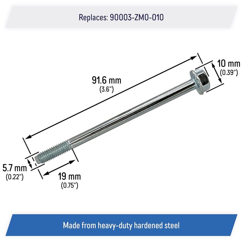 AA Carburetor Flange Bolt Replacement for Honda Lawn Equipment & Engines - 90003-ZM0-010 (Single, M6-85mm) - Image 3